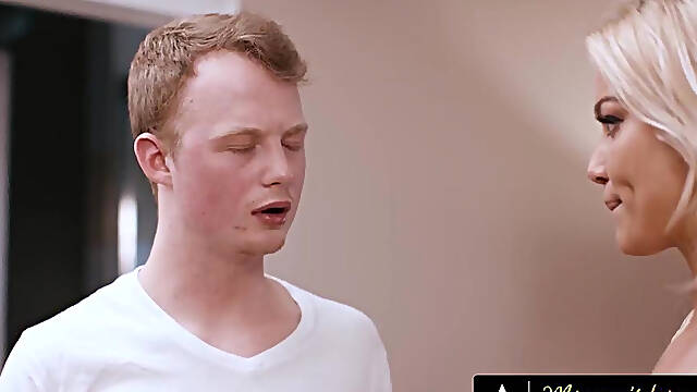 Pawg Blonde Milf Cherry Kiss is Caught Ass Fingering Herself on Stepsons Porn