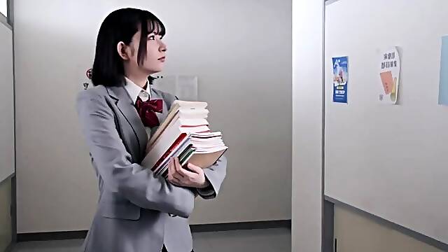 Japanese Asian mature giving blowjob to lucky guy