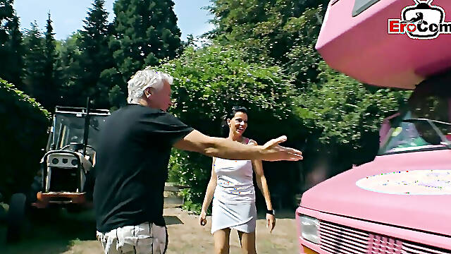 A Busty MILF Enjoys Hot Outdoor Sex After a Car Wash