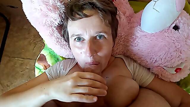 Ukrainian Milf Sucking Penis and Fucking From Behind In The Arse and Then Fingers My Butt