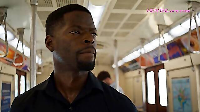 Busty blonde MILF is pounded by BBC in public train