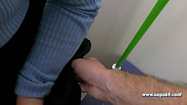Married MILF grabs stranger's cock on public train