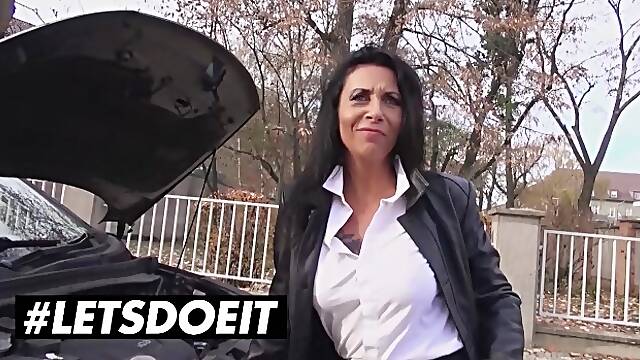 Busty Milf Lady Paris Is Excited For A Great Outdoor Cock Riding Session