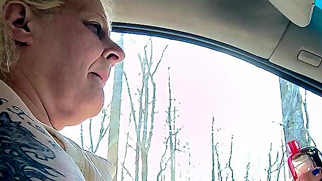 Masterbation in Car Driver Seat