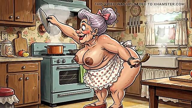 Ai Grannies Undressed in Kitchen