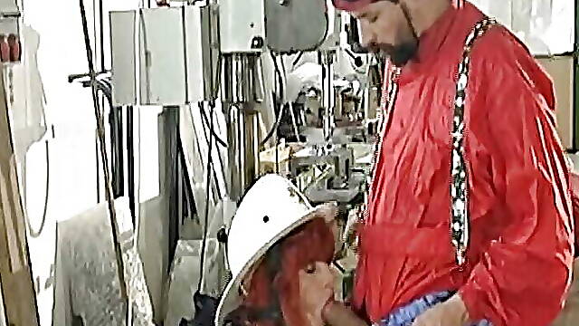 Redhead German lady gets her wet holes pounded by a thick cock