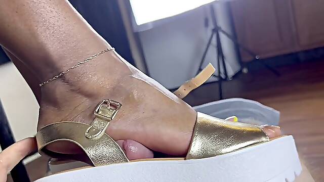 Had To Test Out Her fresh heels Shoejob Footjob Solejob