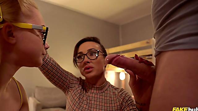 Intense roommates sex play in a glorious threesome