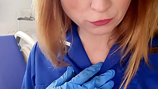 Naughty Nurse Catches You Peeking and Invites You to Fuck Her