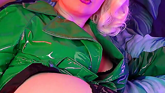 Rough femdom JOI video, dirty talk from blonde MILF in stockings